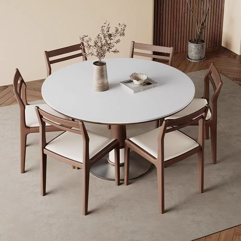 french vintage round ceramic dining table for home interiors