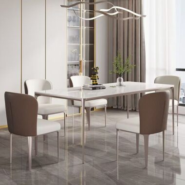 Glossy modern luxury rectangular ceramic dining table