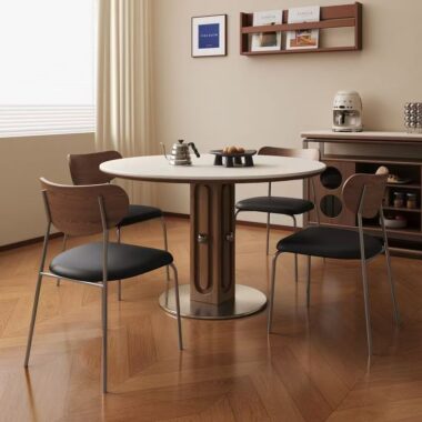 oriental round ceramic dining table for small home interiors