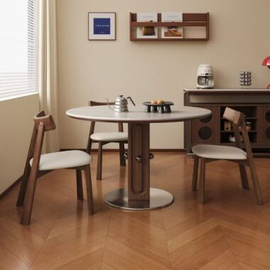 oriental round ceramic dining table for small home interiors