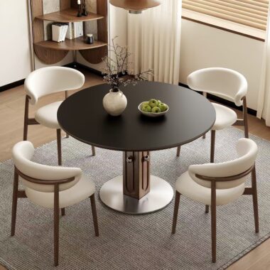 oriental round ceramic dining table for small home interiors