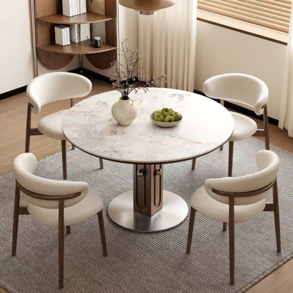 oriental round ceramic dining table for small home interiors