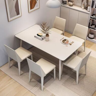 High-quality luxury ceramic rectangular dining table for homes