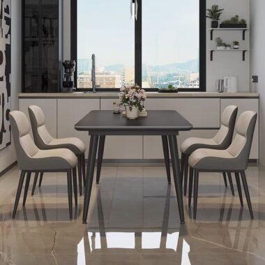High-quality luxury ceramic rectangular dining table for homes