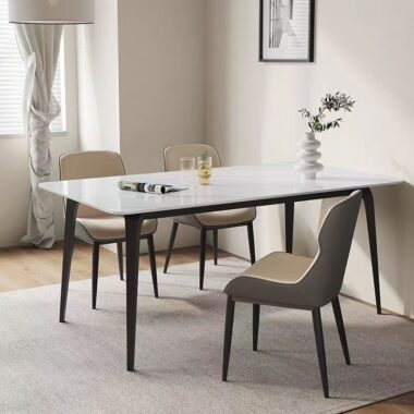 High-quality luxury ceramic rectangular dining table for homes