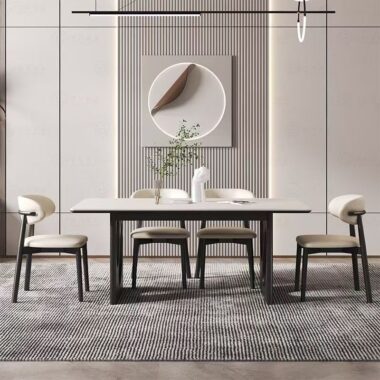 High-quality modern rectangular ceramic dining table for homes