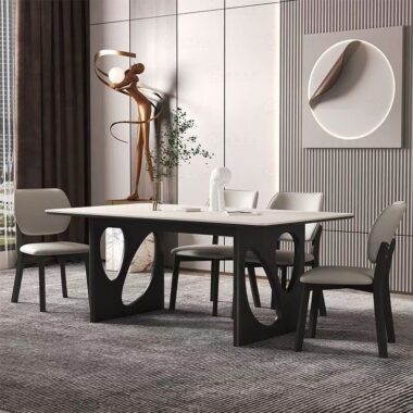 High-quality modern rectangular ceramic dining table for homes