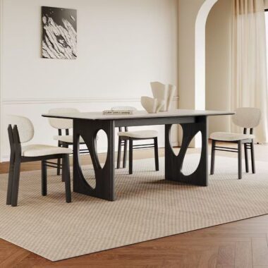 High-quality modern rectangular ceramic dining table for homes