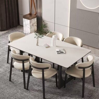 High-quality modern rectangular ceramic dining table for homes