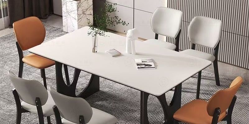 High-quality modern rectangular ceramic dining table for homes