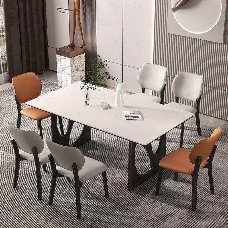 High-quality modern rectangular ceramic dining table for homes