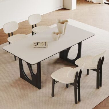 High-quality modern rectangular ceramic dining table for homes