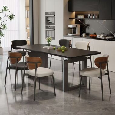 Italian art luxury ceramic rectangular dining table for homes