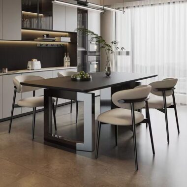 Italian art luxury ceramic rectangular dining table for homes