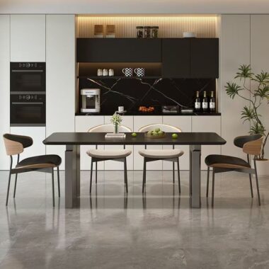 Italian art luxury ceramic rectangular dining table for homes