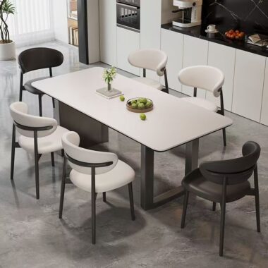 Italian art luxury ceramic rectangular dining table for homes