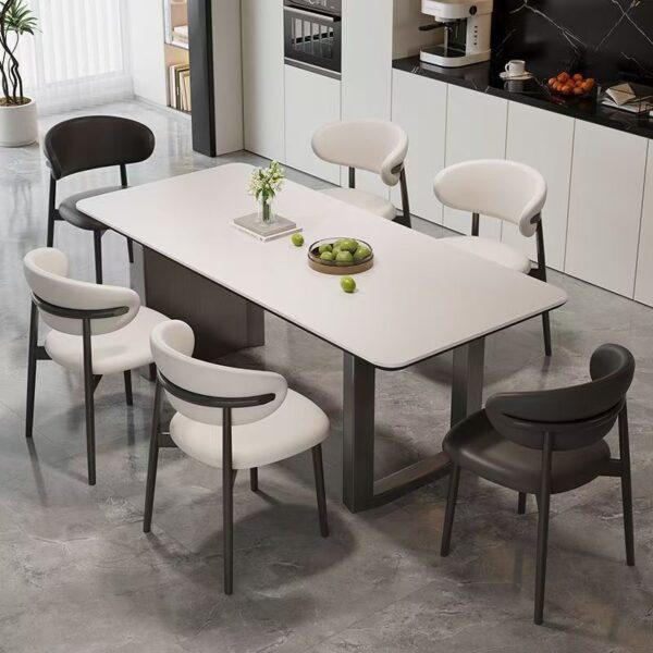 Italian art luxury ceramic rectangular dining table for homes