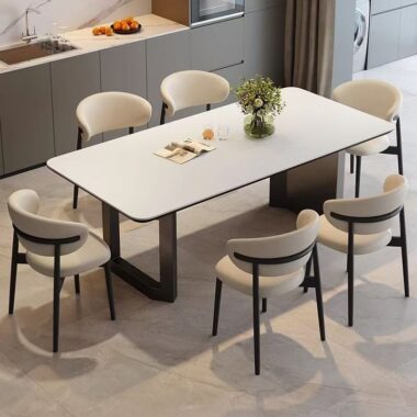 Italian art luxury ceramic rectangular dining table for homes