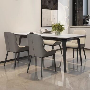 Italian minimal modern ceramic rectangular dining table