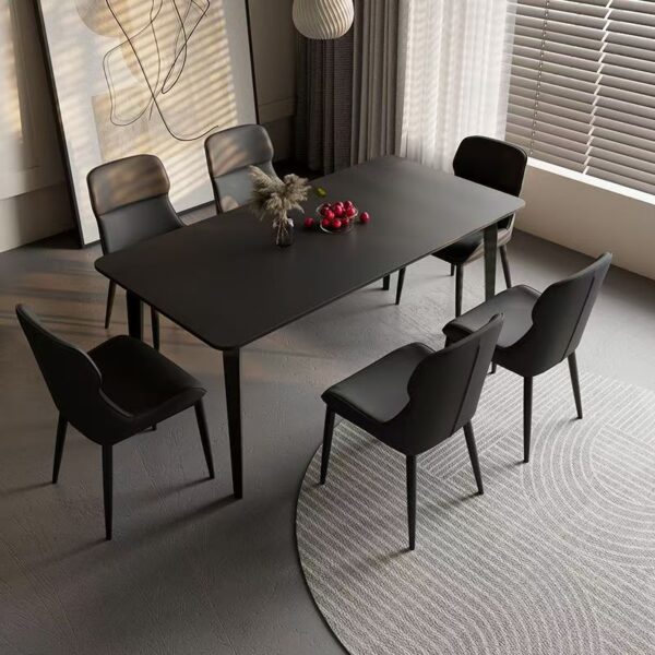 Italian minimal modern ceramic rectangular dining table
