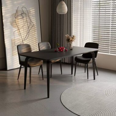 Italian minimal modern ceramic rectangular dining table