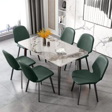 Italian modern luxury rectangular ceramic dining table for homes