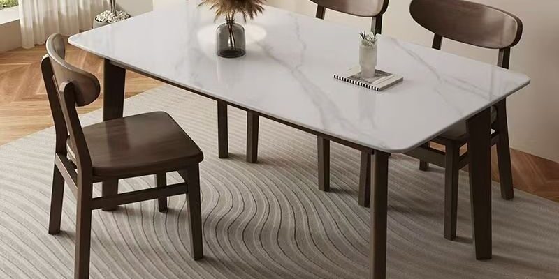 Italian modern luxury rectangular ceramic dining table for homes
