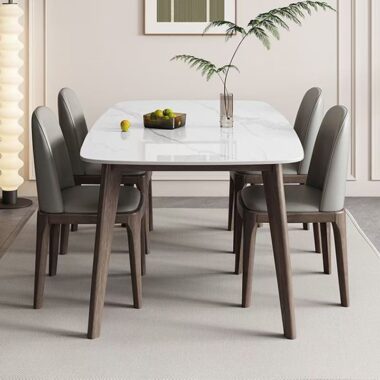 Italian modern luxury rectangular ceramic dining table for homes