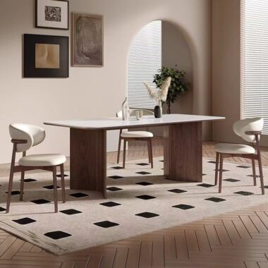 Italian-style rectangular ceramic dining table for homes