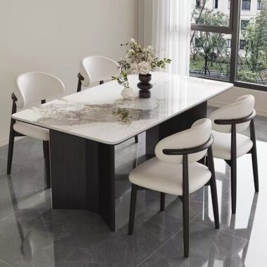 Italian-style rectangular ceramic dining table for homes