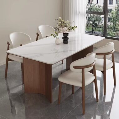 Italian-style rectangular ceramic dining table for homes
