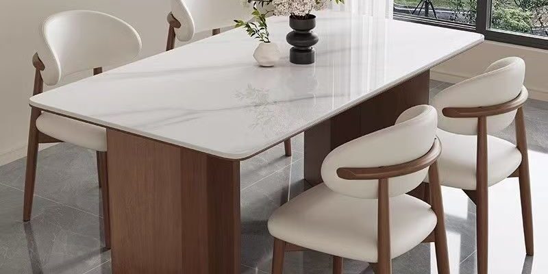 Italian-style rectangular ceramic dining table for homes