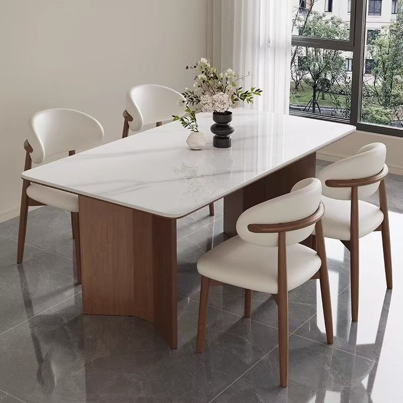 Italian-style rectangular ceramic dining table for homes