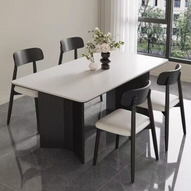 Italian-style rectangular ceramic dining table for homes