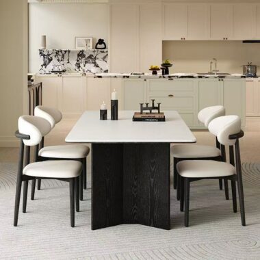 Italian-style rectangular ceramic dining table for homes