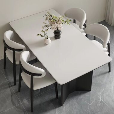 Italian-style rectangular ceramic dining table for homes