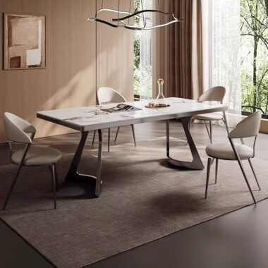 Italian premium modern rectangular ceramic dining table for homes