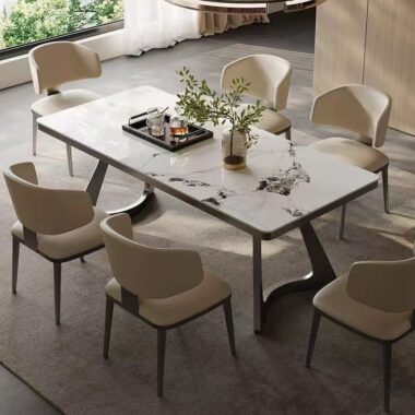 Italian premium modern rectangular ceramic dining table for homes
