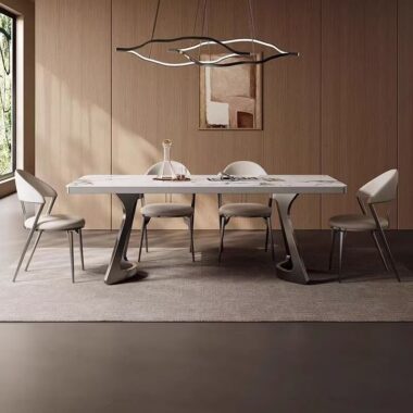 Italian premium modern rectangular ceramic dining table for homes