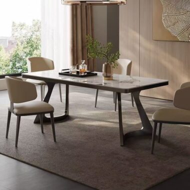 Italian premium modern rectangular ceramic dining table for homes
