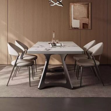 Italian premium modern rectangular ceramic dining table for homes