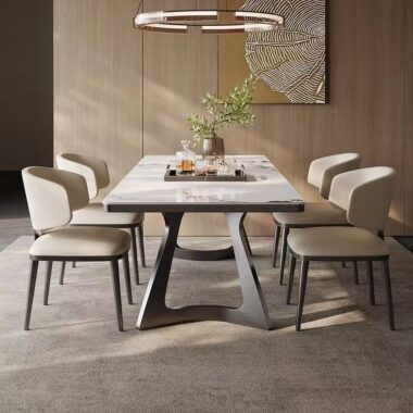 Italian premium modern rectangular ceramic dining table for homes