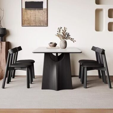 Modern French rectangular ceramic dining table for homes