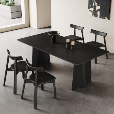 Modern French rectangular ceramic dining table for homes