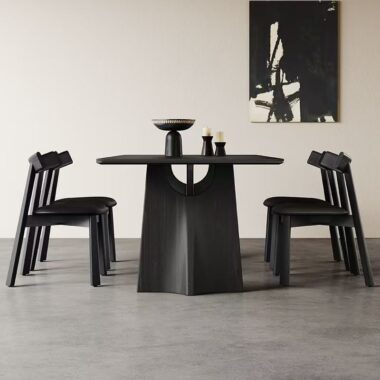 Modern French rectangular ceramic dining table for homes