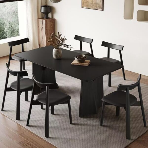 Modern French rectangular ceramic dining table for homes