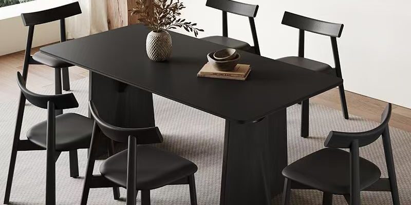 Modern French rectangular ceramic dining table for homes