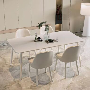 Modern home ceramic rectangular dining table with factory-direct design