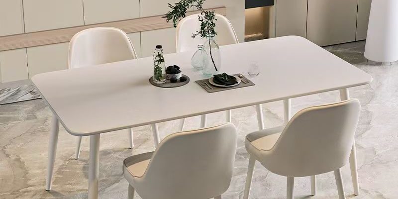 Modern home ceramic rectangular dining table with factory-direct design