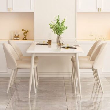 Modern home ceramic rectangular dining table with factory-direct design